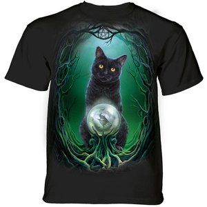 Cat Rise of Witches Magic Fantasy Kittens Cute Cotton Cats Mountain T-Shirt S-3X